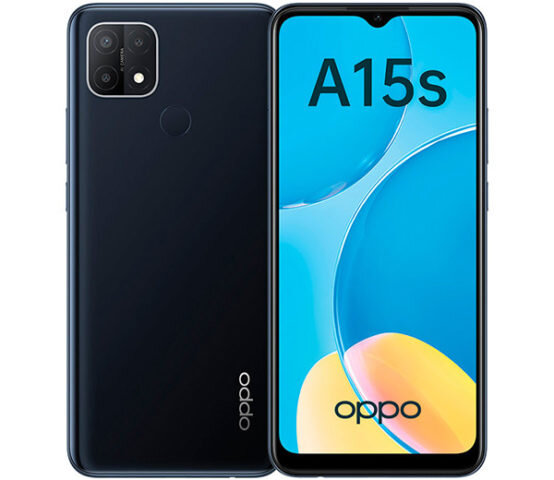 Oppo A15s в темно-синем цвете