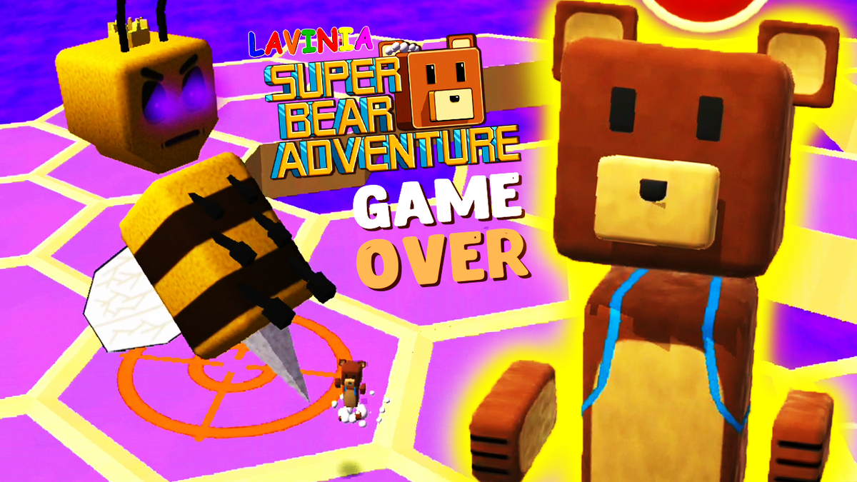 Super bear adventure игрушки. Super Bear Adventure Королева пчёл. Супер медведь игра. Супер Беар адвентуре игра. Приключения супер мишки игра.