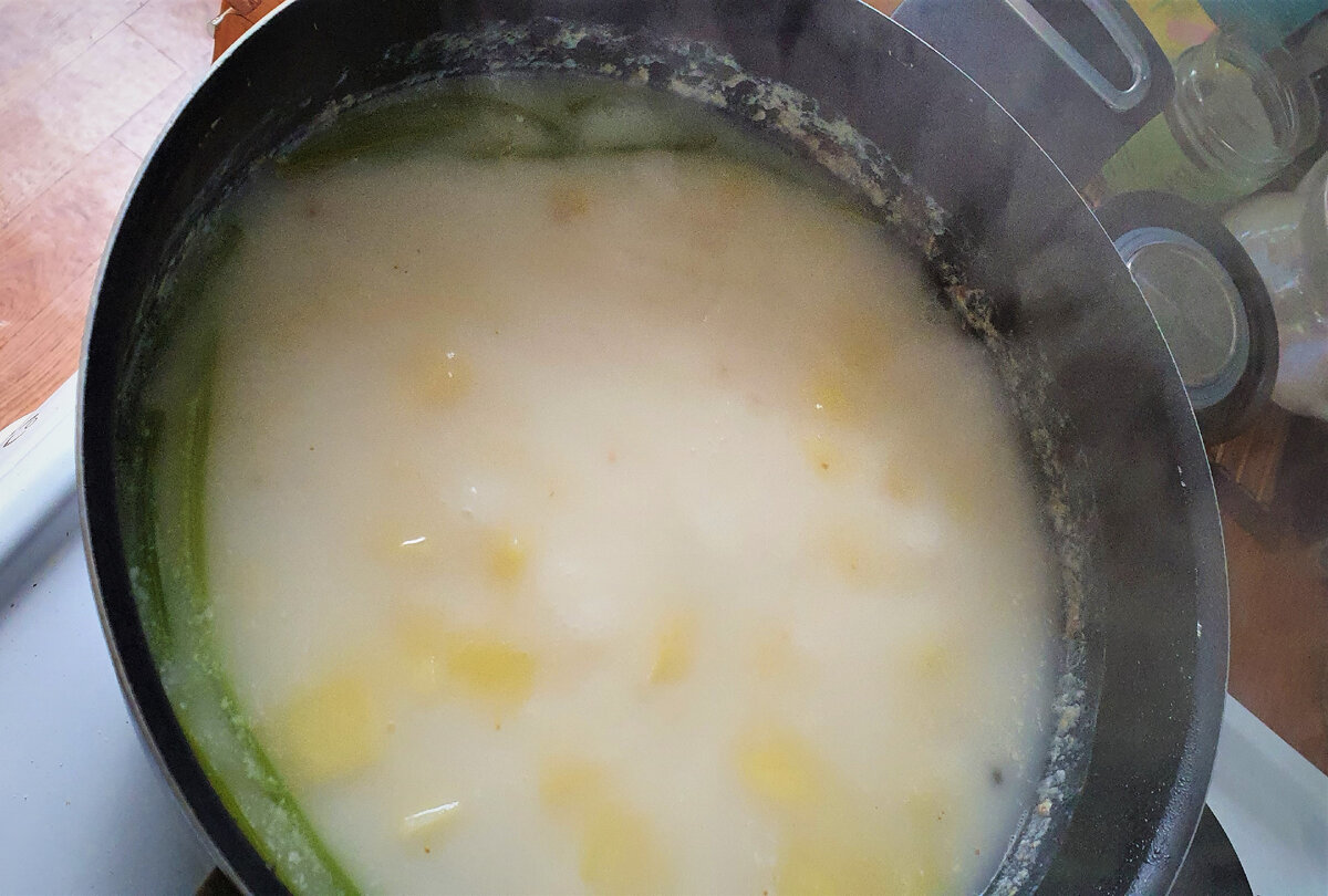 Пока варится картошка и сырок...