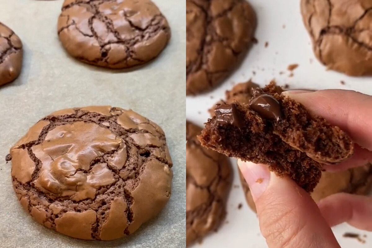 БЕЗУМНО ВКУСНОЕ ШОКОЛАДНОЕ ПЕЧЕНЬЕ 🍪 | Рецепты от Сластёнки | Дзен