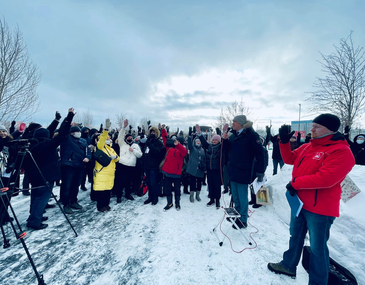 На акции против застройки Косинских полей. Источник: Facebook / Ступин Евгений  