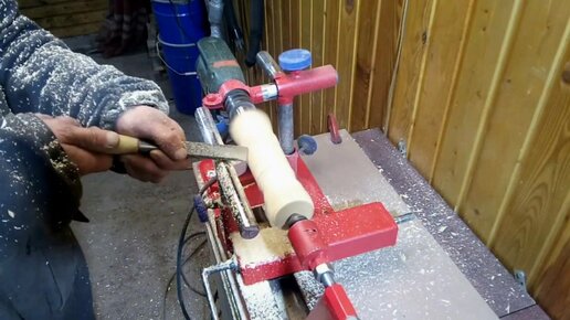 Мини токарный станок из дрели для обработки пенопласта своими руками