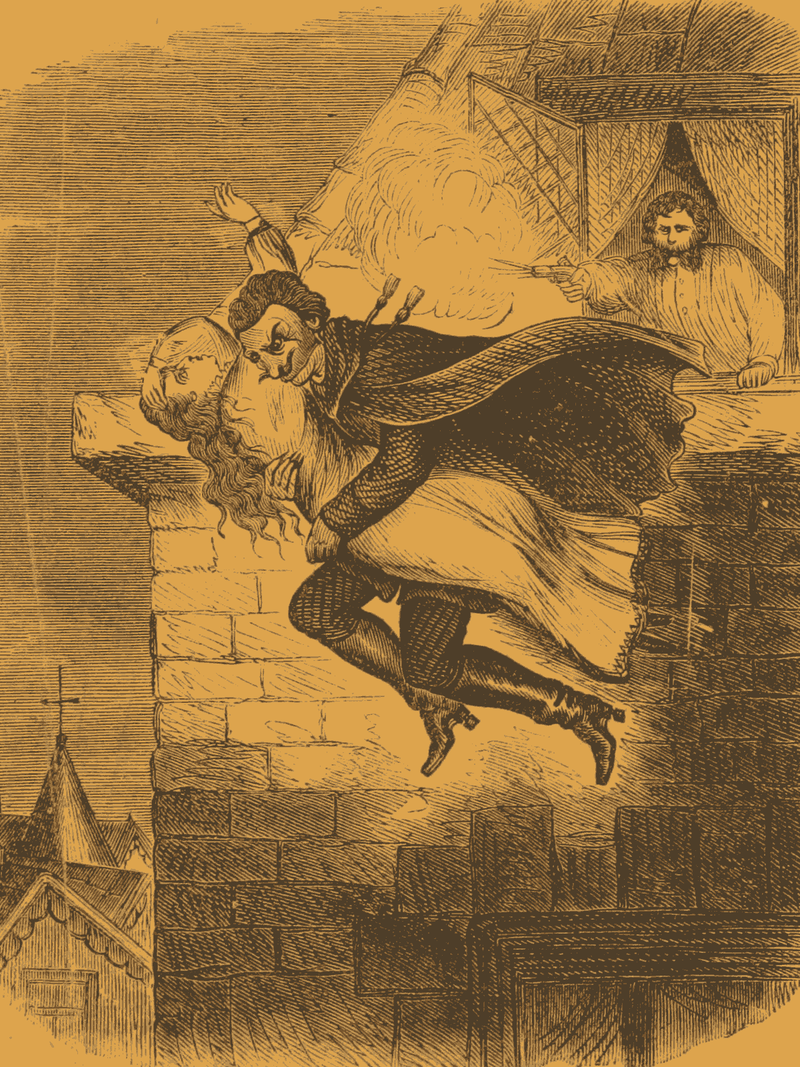 Рисунок Джека-прыгуны в одном из выпусков журнала Penny Dreadful