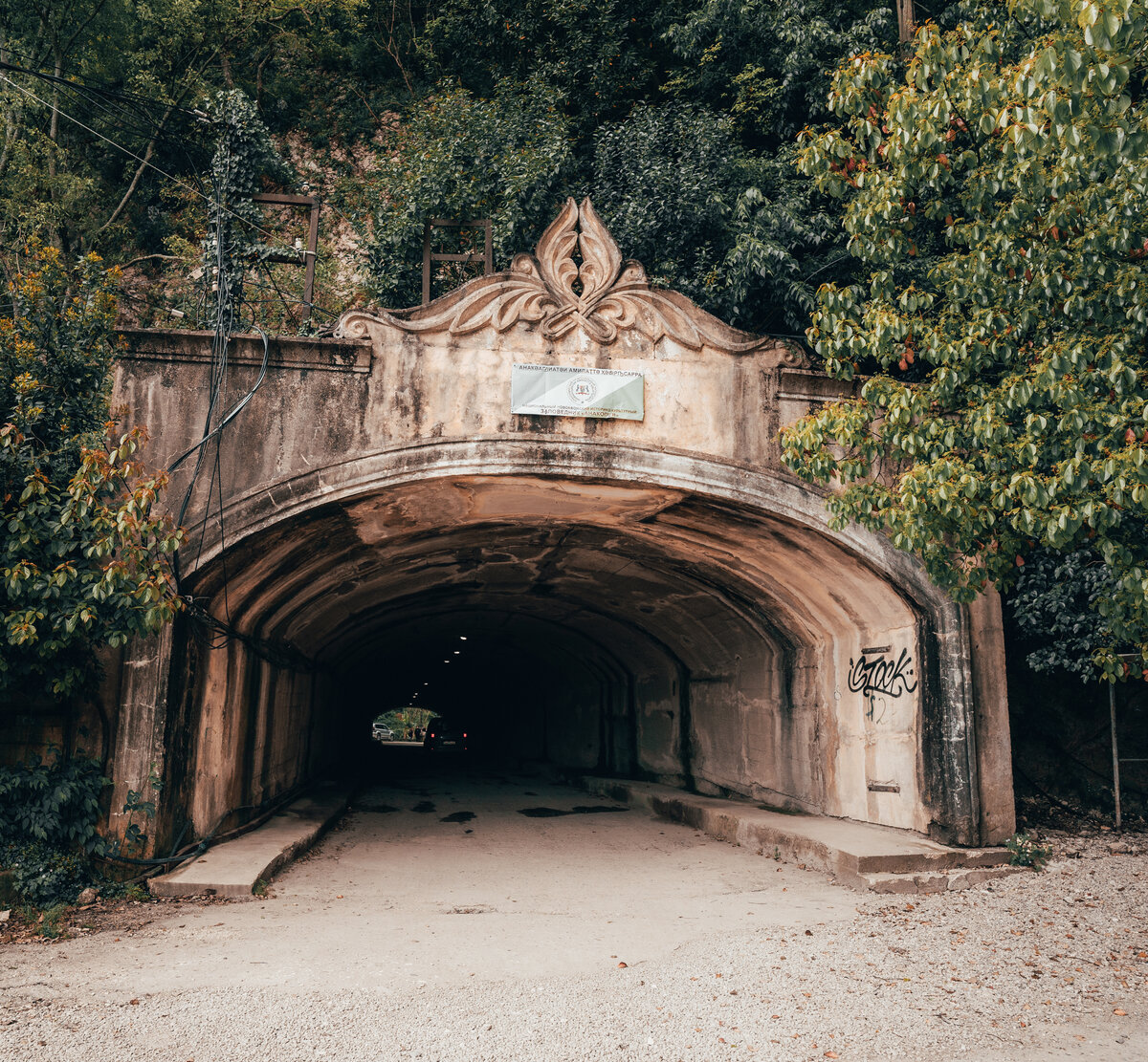 Вход через тоннель к ЖД станции Псырцха. Листайте дальше 👉🏻 