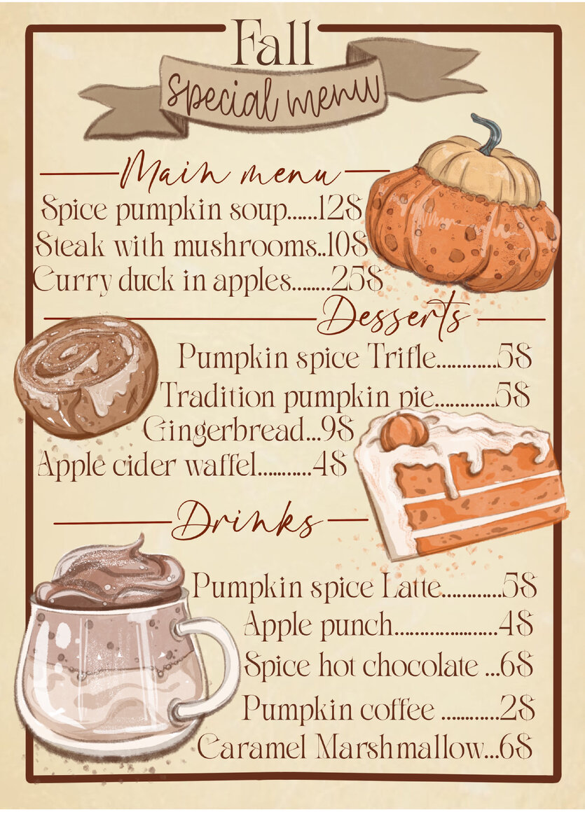 Мой вариант меню. Иллюстрация @christina_sanko