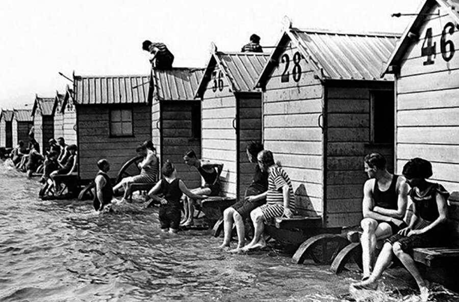Купальные кабинки в начале 20-го века
