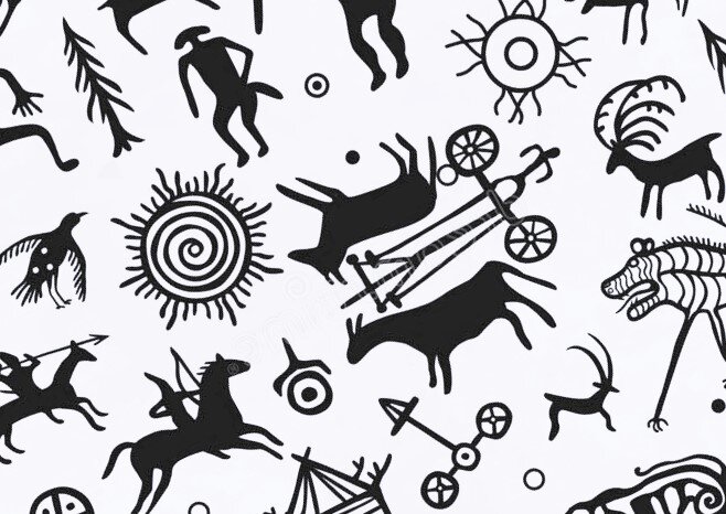 Символы на скалах 