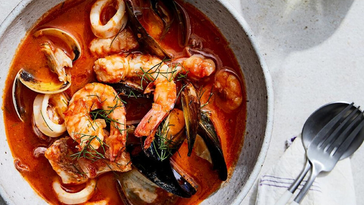 Суп с морепродуктами