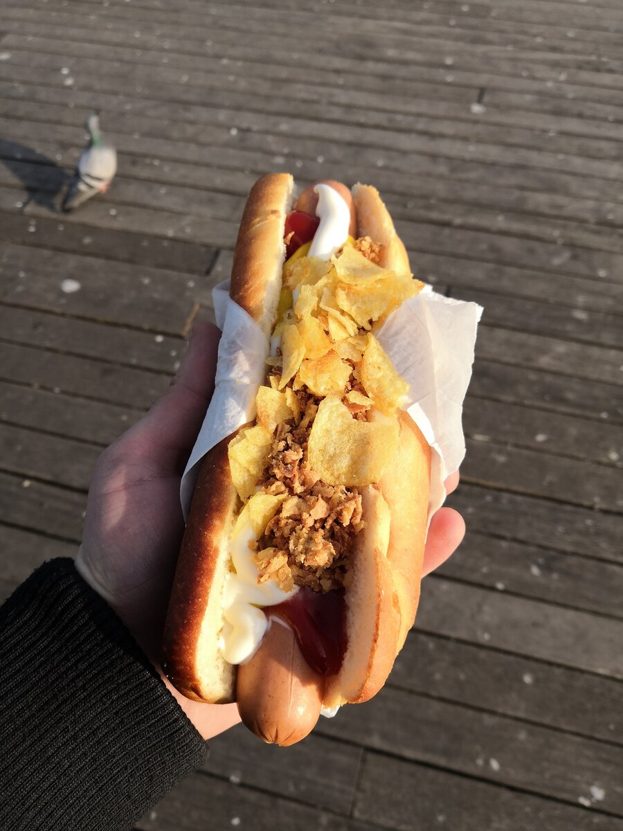                           Вот такой хот-дог обойдется в 4 евро