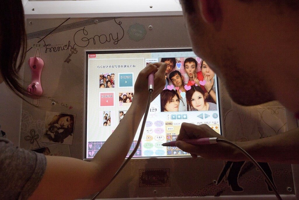 Purikura для фотографий с друзьями