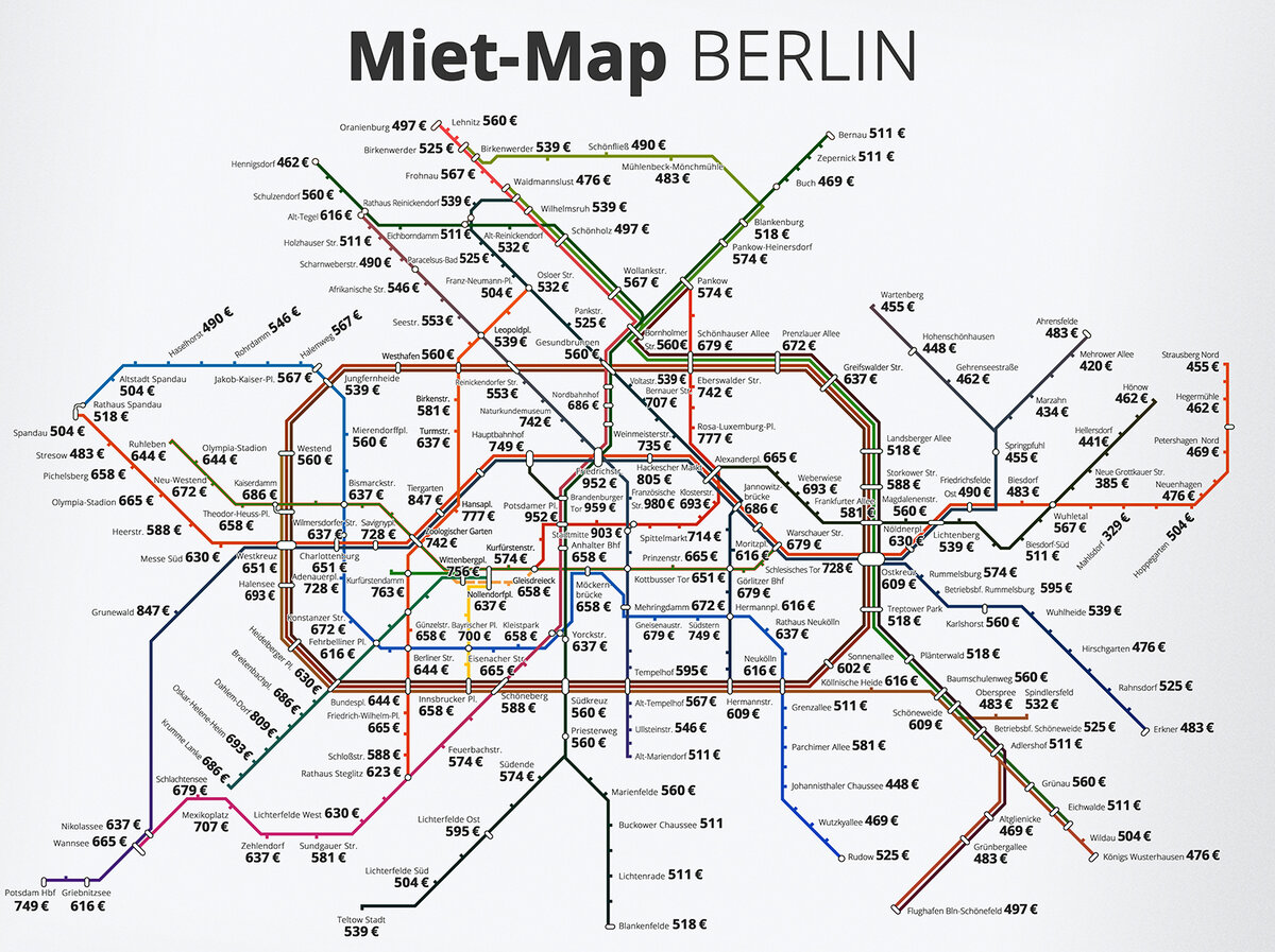 Карта метро берлина на русском