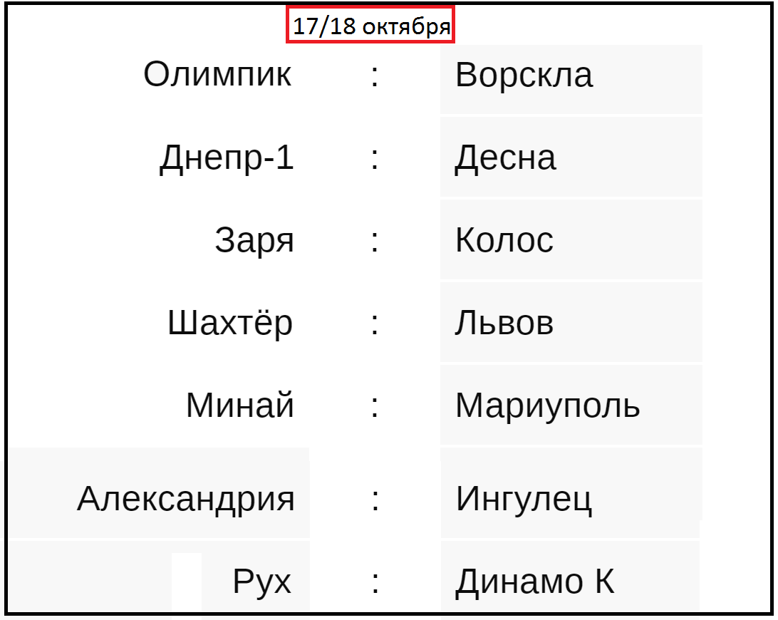 Чемпионат Украины по футболу (УПЛ). 5 тур. Таблица, результаты, расписание.  | Алекс Спортивный * Футбол | Дзен