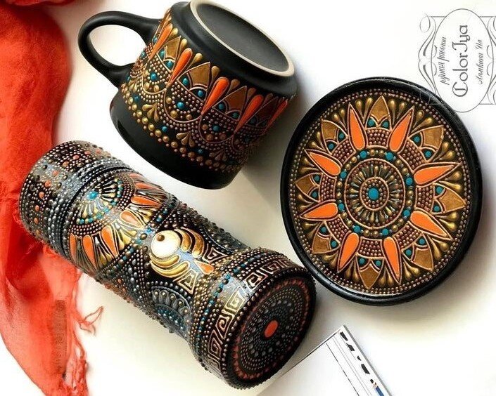 Мандала по дереву