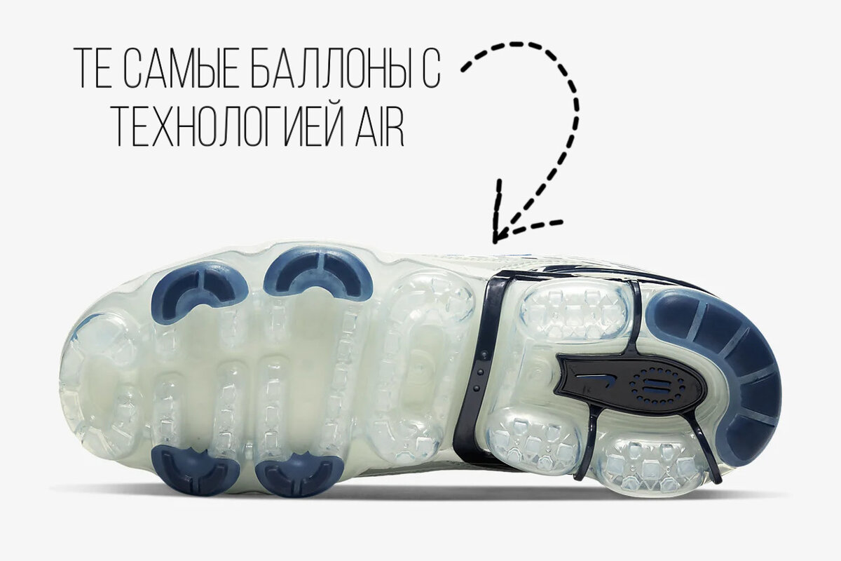 Именно эти баллоны создают 50% комфорта при беге и ходьбе 