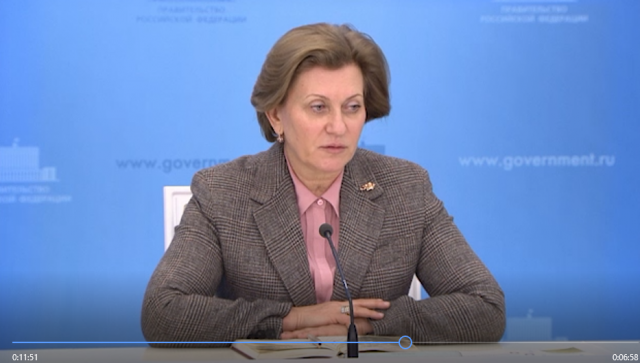 Усталая, но непреклонная глава Роспотребнадзора.