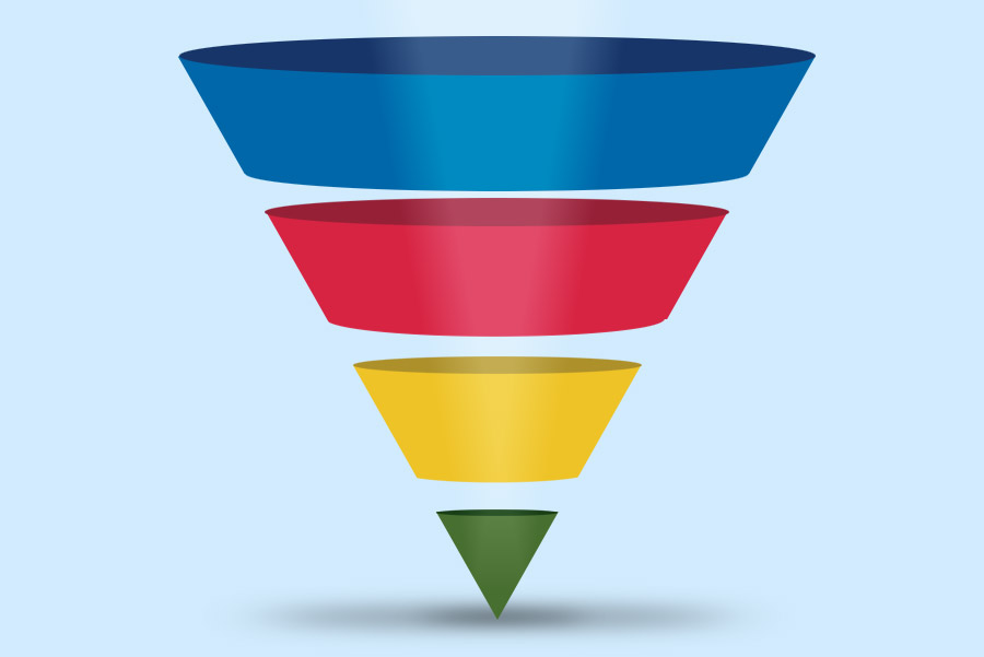 Воронка продаж картинка без надписей