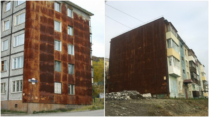 Довольно жудкое зрелище, на Камчатке стены многоэтажек покрыты ржавчиной почему это происходит?