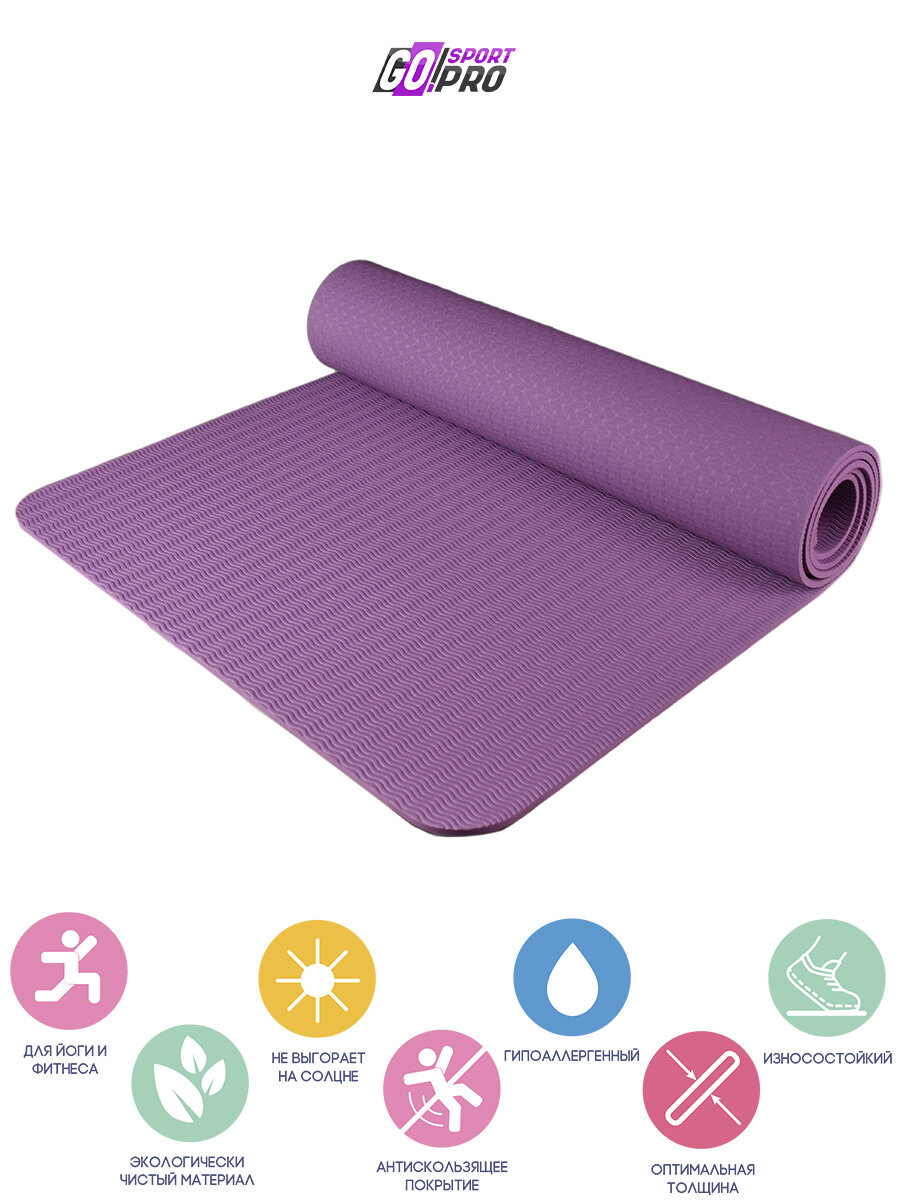 Коврики для йоги и фитнеса Go!SportPro