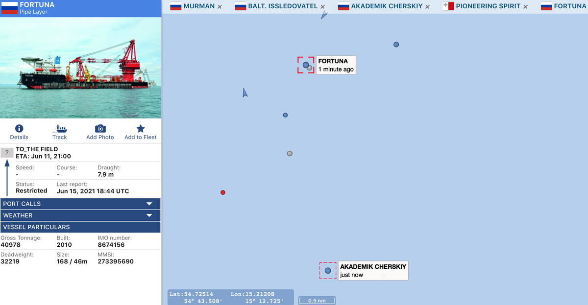Фортуна и Академик Черский