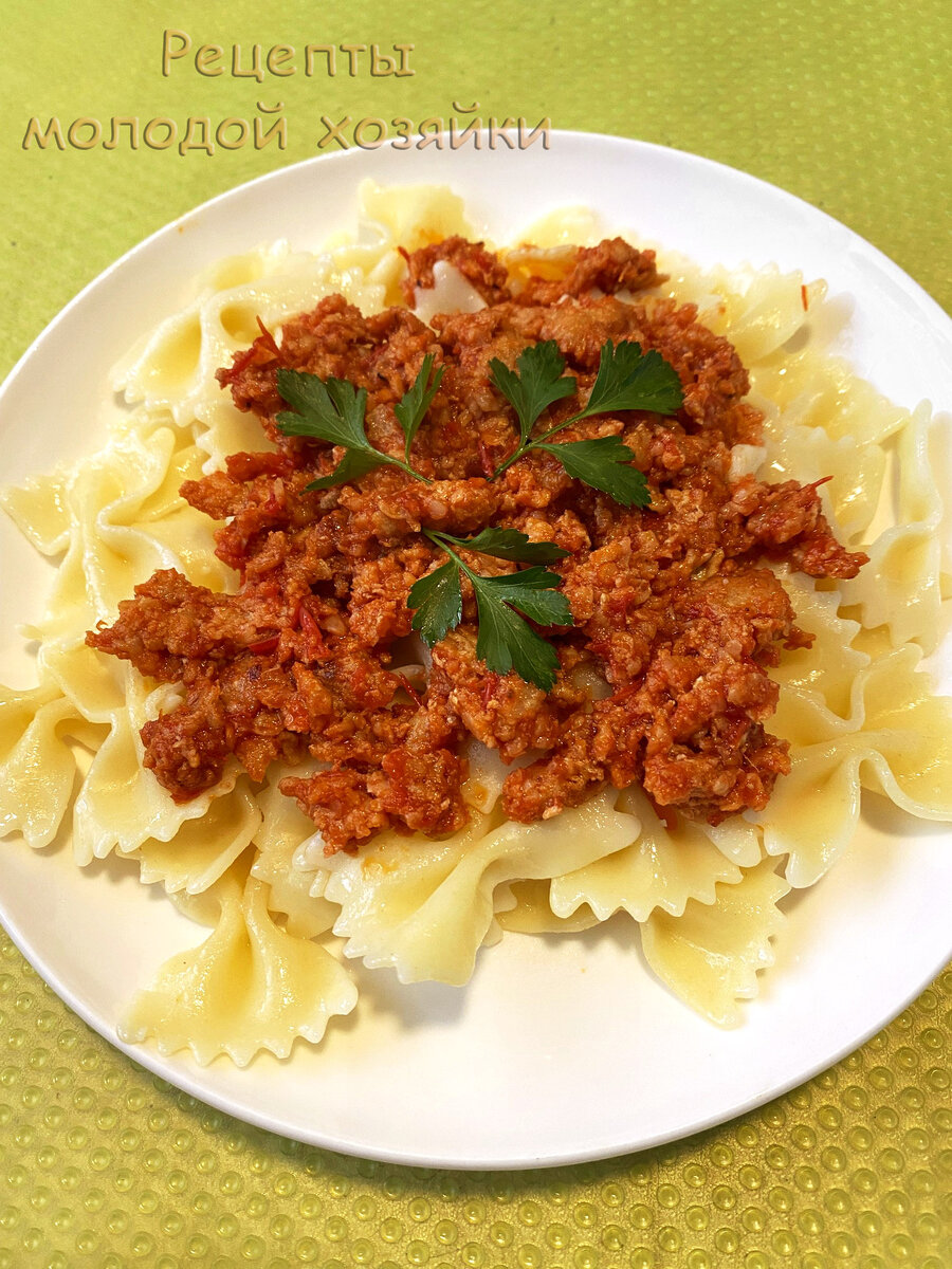 Соус а-ля болоньезе с макаронами, выручалочка на ужин