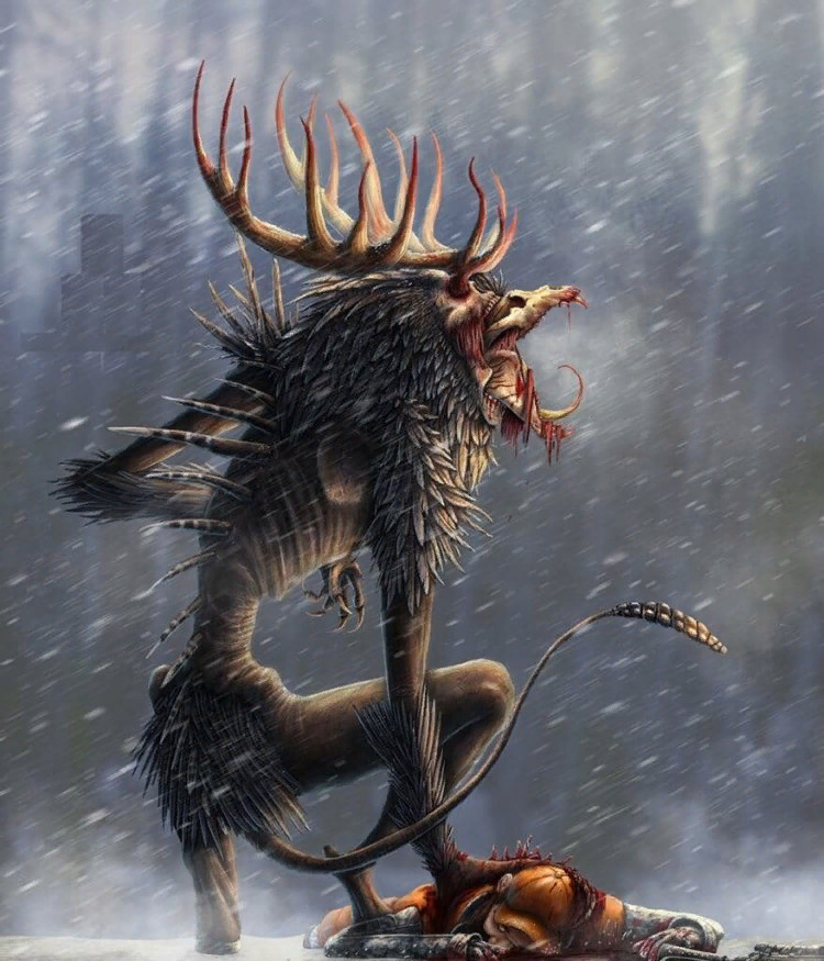 Кто спас зверей от страшного. Монстры славянской мифологии Вендиго. Вендиго в скандинавской мифологии.