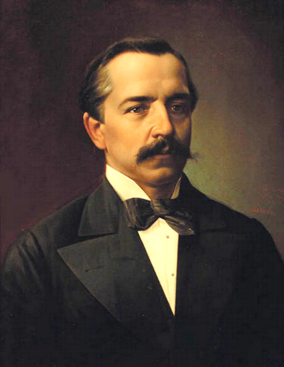 Ф.М. Плюшкин. Портрет работы И.Ф. Жданко. 1879 г. Коллекция Псковского музея-заповедника