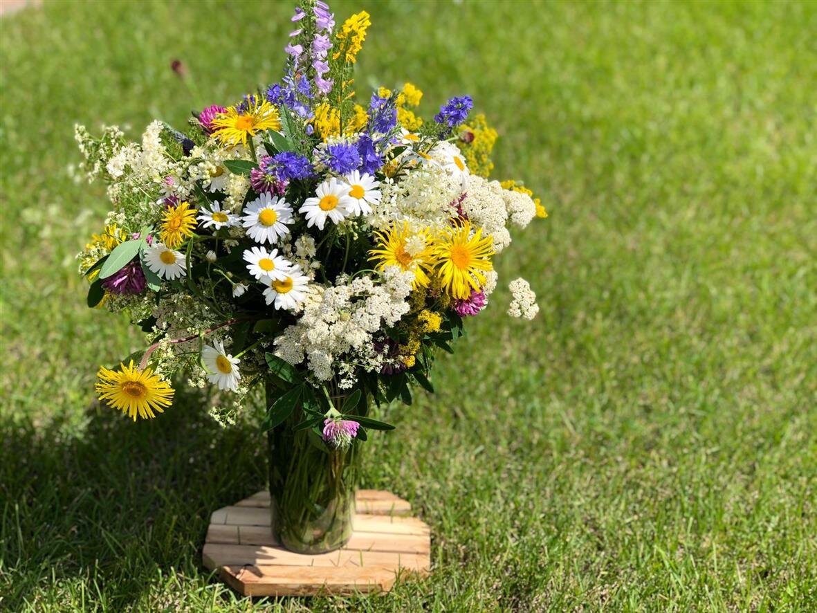 Ромашки, васильки, колокольчики.....