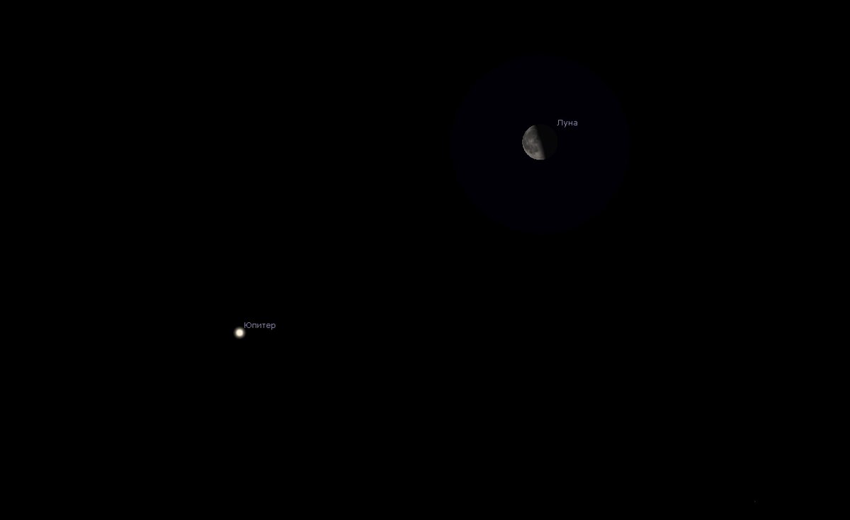 10 08 2023. Юпитер светит ярче чем Сириус. Блеск Луны.