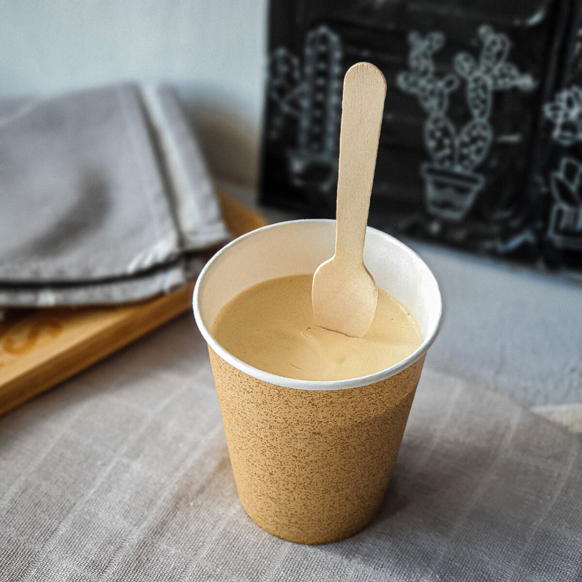 Мороженое с варёной сгущёнкой