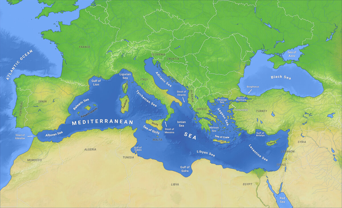 Акватория Средиземного моря на карте. Бассейн Средиземного моря на карте. Средиземное море на карте Европы. Средиземноморье географическая карта. Средиземный океан на карте