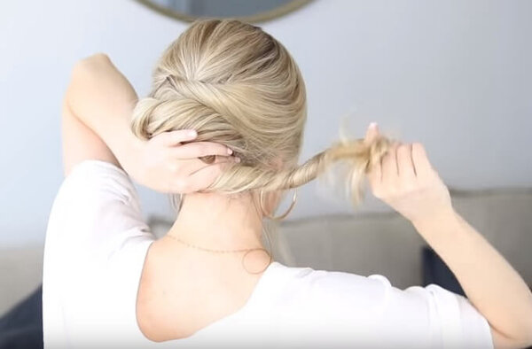 Скручивание волос в жгут