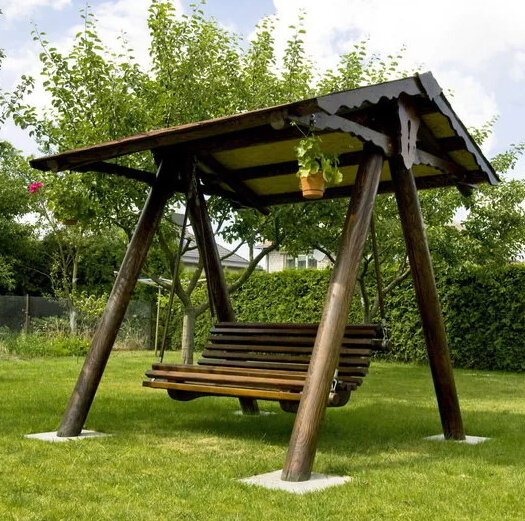 Садовые качели своими руками