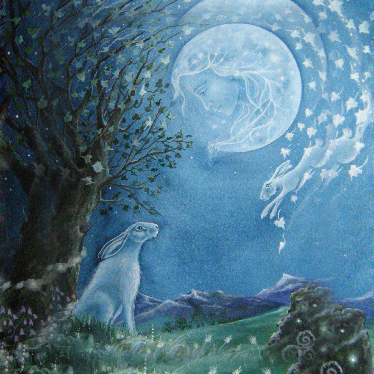 Гулял заяц в лунную ночь. Большая луна. Гулял заяц в лунную ночь. Лунная сказка тим собакин иллюстрации. Заяц на луне.