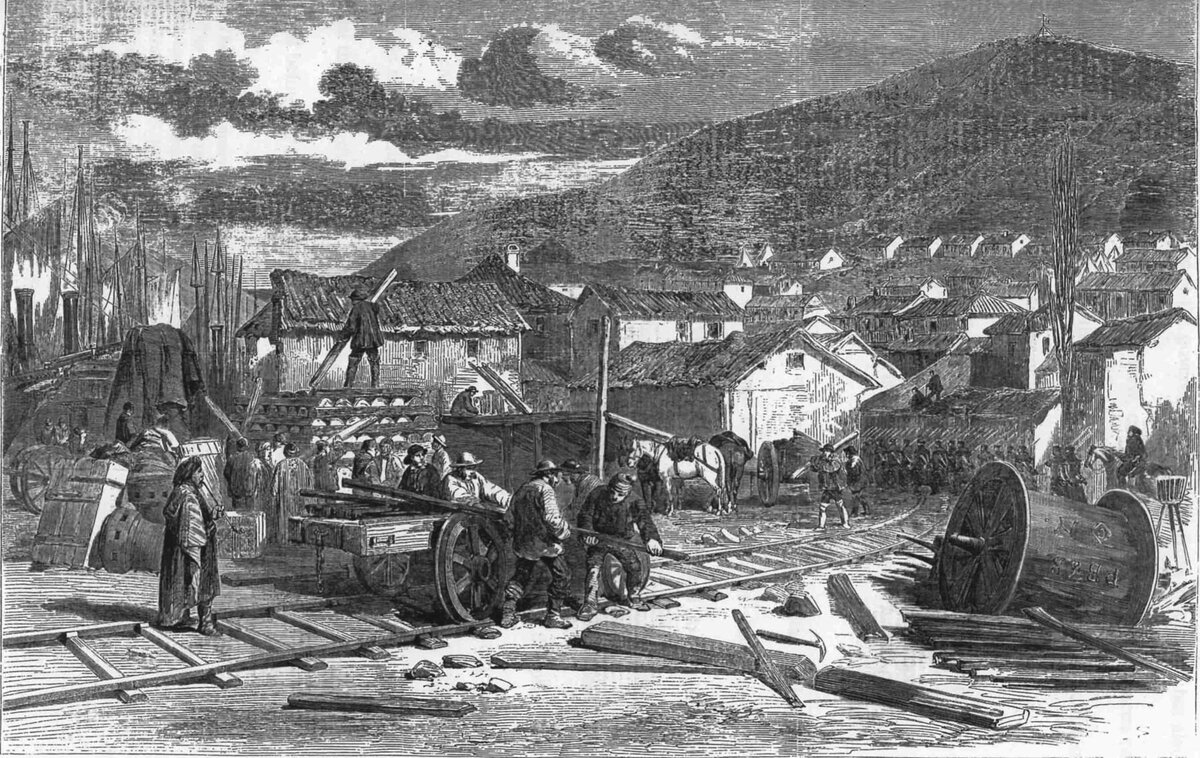 иллюстрация к стройке первой Жд в Крыму