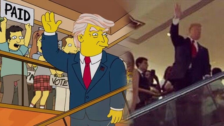 Кадр из сериала "Симпсоны", сделанный задолго до появления Трампа на Олимпе...