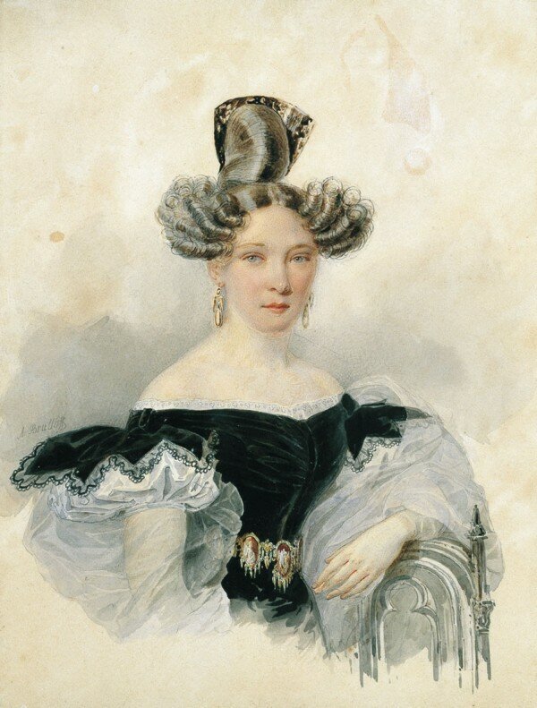 

Brullov. Portrait of Princess S. Lvova. 1830-ies
