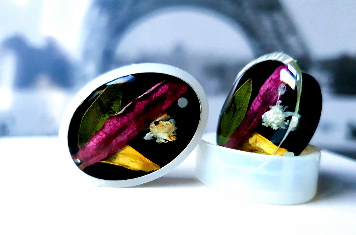 Серьги из эпоксидной смолы