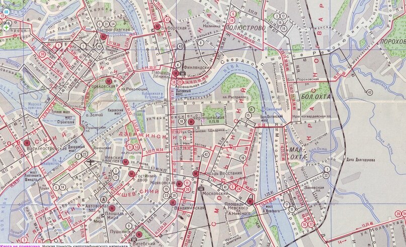 Транспортная карта Ленинграда.