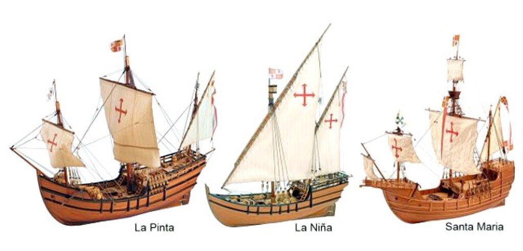 Корабли Колумба: Пинта, Нинья, Санта-Мария