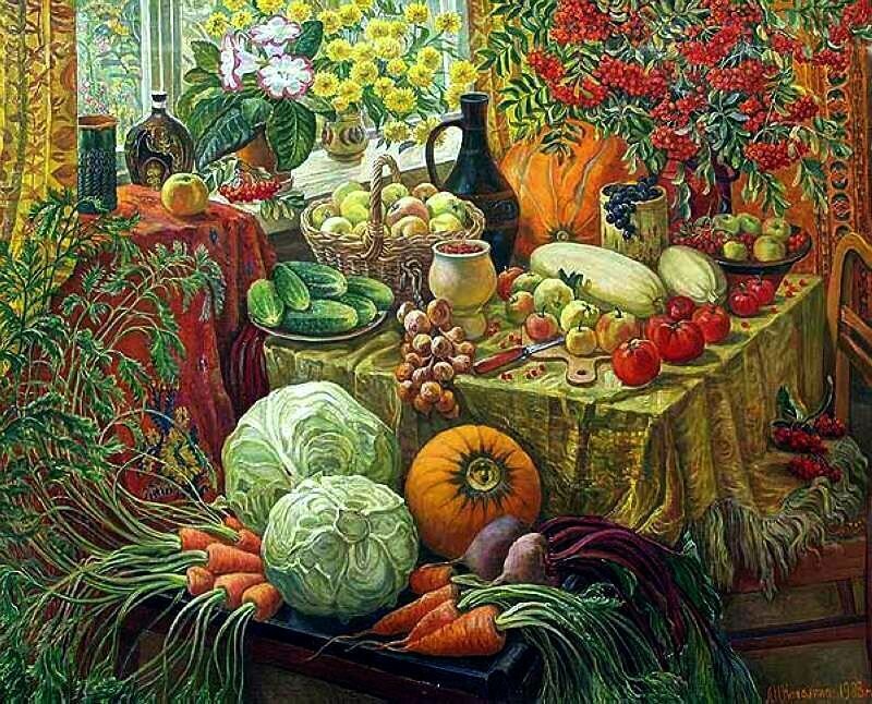 Иллюстрация к картине Наш урожай. Художница Качалина Любовь. Яндекс. Бу