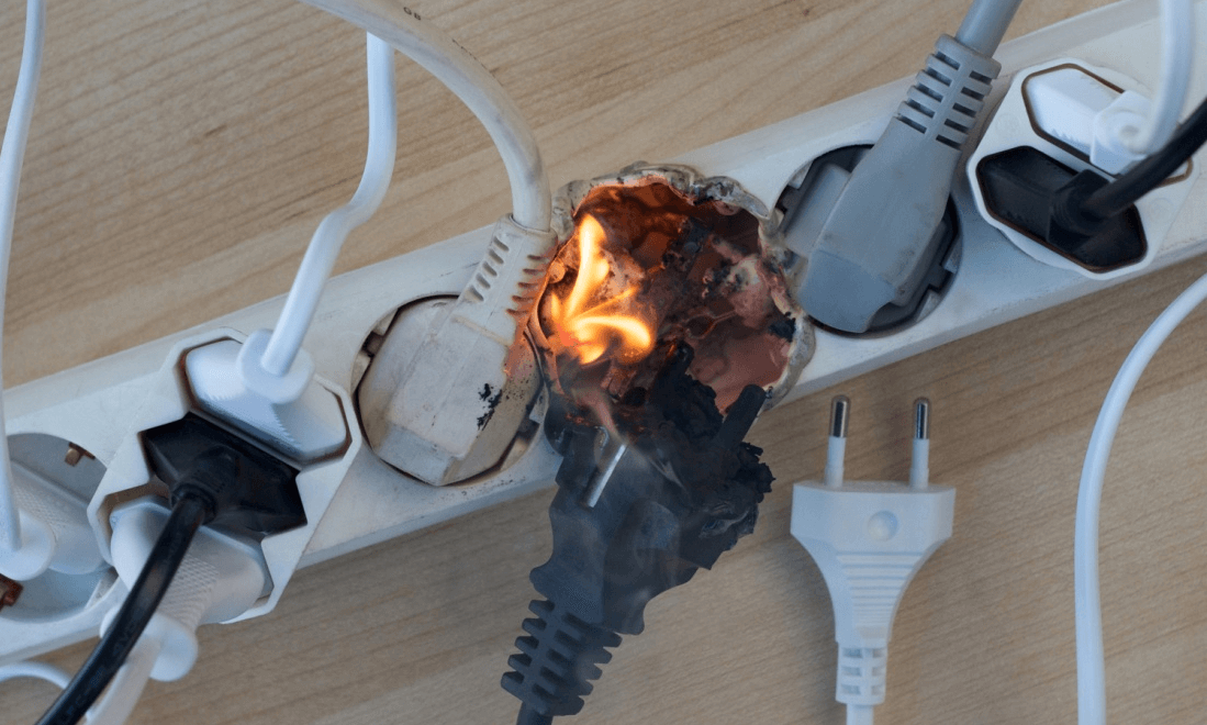 Пример КЗ в сетевом фильтре.