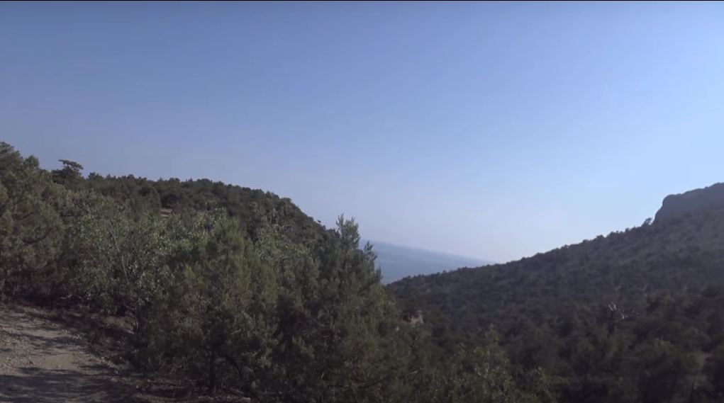 Дорога на пляж полегает через можжевеловую рощу.