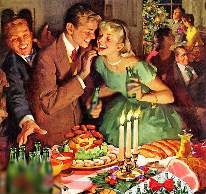 Новогодний стол back-in-ussr.com