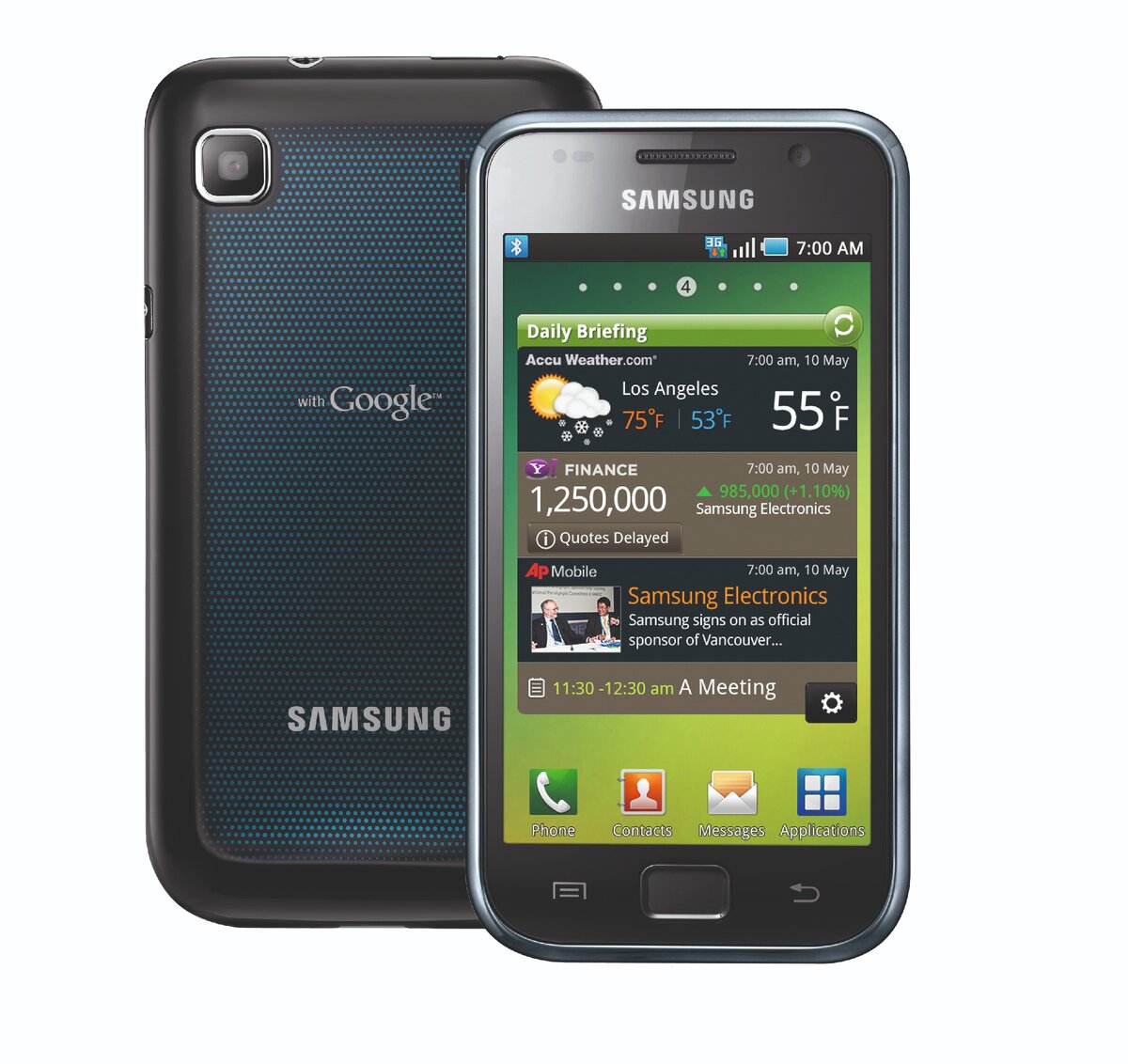 Galaxy S - один из первых (но не первый) смартфонов с возможностью видеозаписи в HD