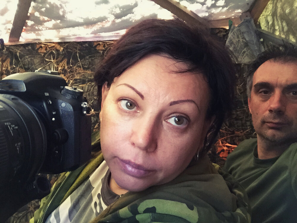 Ждём грифов в засидке.