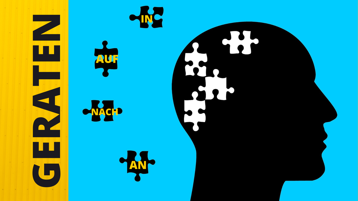 Управление глагола Geraten. Geraten an, geraten in, geraten auf, geraten nach. Тренируем мозг)