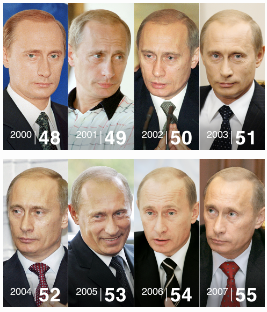 Владимир путин фото по годам Как менялся Путин за 18 лет у власти. Фотографии по годам. О жизни и людях. Дзен