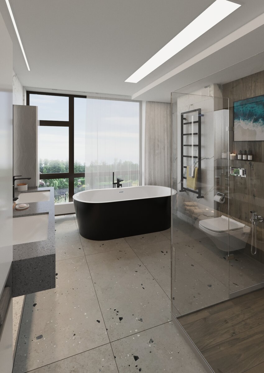 Проект Елены Савиной с керамогранитом из новых коллекций Вдохновение рядом от KERRANOVA