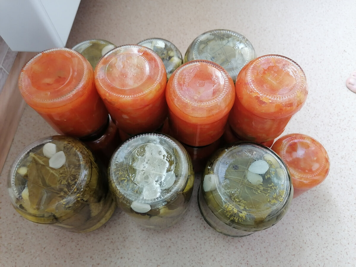 Вчера закатала 6 банок огурцов и 9 самлата анкл бенс