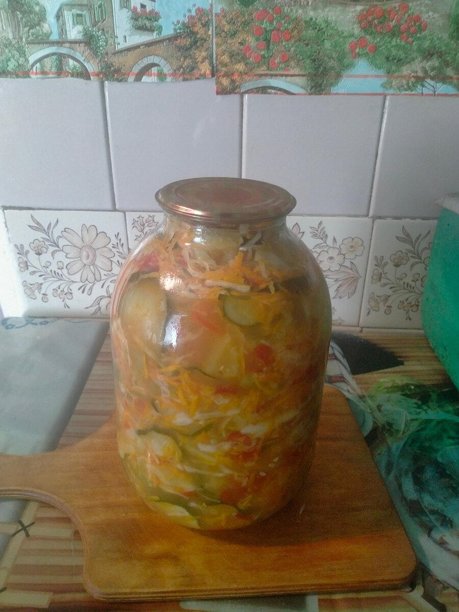 Салат "Две минуты". Без стерилизации. Фотография автора